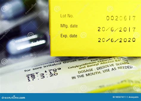 Manufacturing Date And Expiry Date Stock Image Image Of Concept