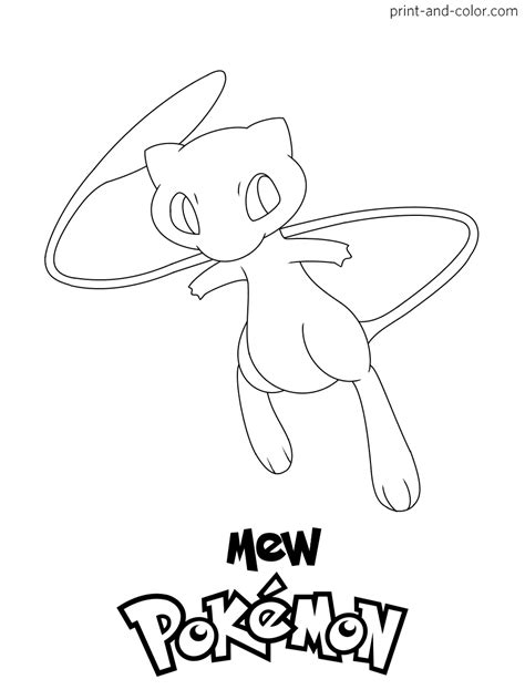 Pokemon Coloring Pages Mew Home Design Ideas