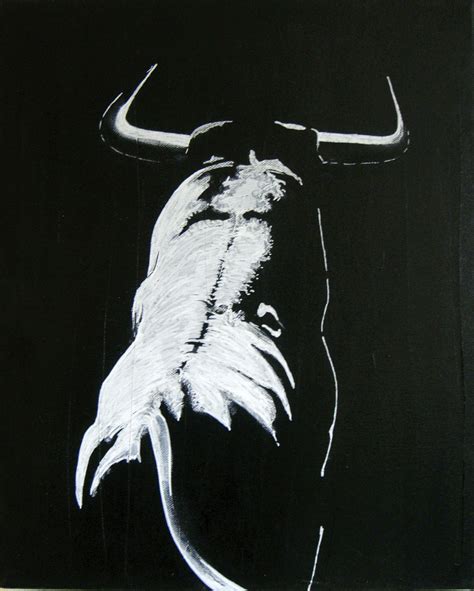 Taureau Peinture à Lhuile Et Posca Blanc Bull Artwork Bull Pictures