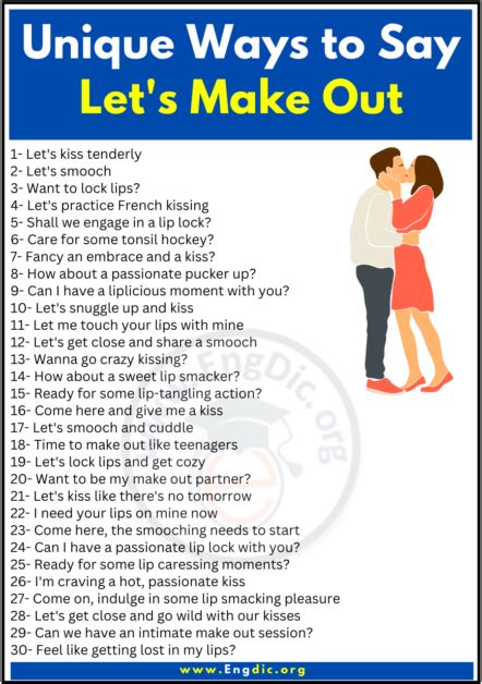 30 Unique Ways To Say Lets Make Out Engdic