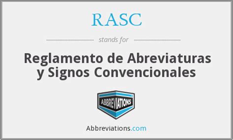 What Is The Abbreviation For Reglamento De Abreviaturas Y Signos