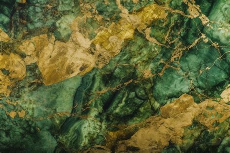 Premium Ai Image A Green Marble With Gold And Green Marbles