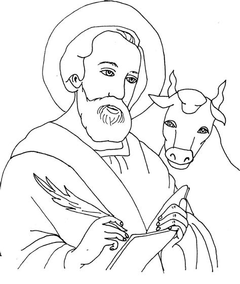 St Luke Coloring Sheets Coloring Pages Saint Coloring Luke The