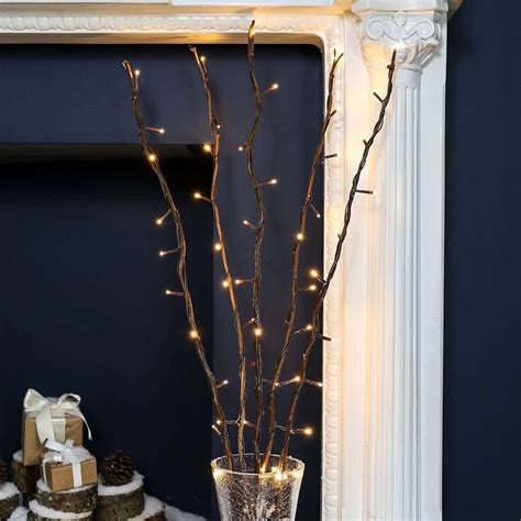 Warm White Led Willow Twig Lights