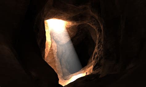 Nature Cave Sunlight Digital Art Cgi Men Silhouette