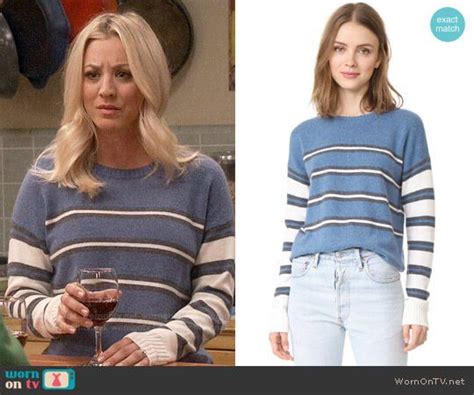 Pennys Blue Mixed Stripe Sweater On The Big Bang Theory Tv Clothes