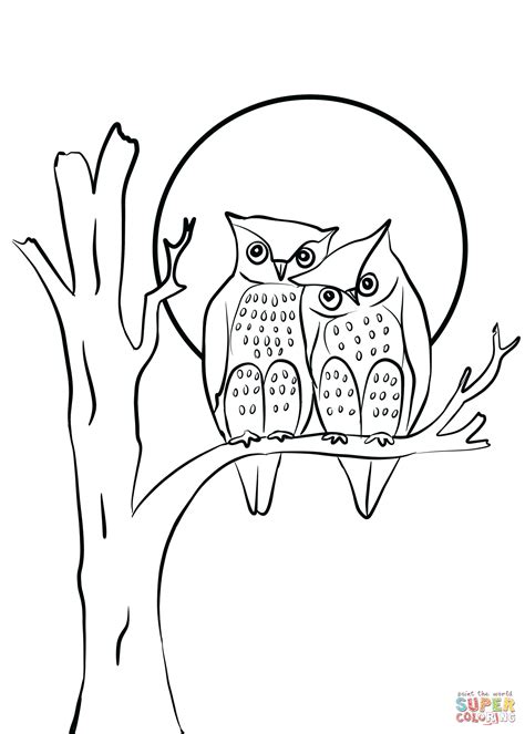 A lot of printable coloring pages can be available on just a couple of clicks on our website. Owls Couple in Love coloring page | Free Printable ...