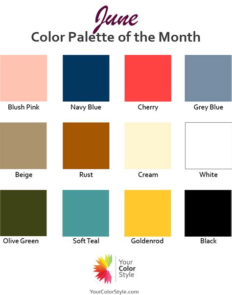 Color Palette Of The Month June Your Color Style