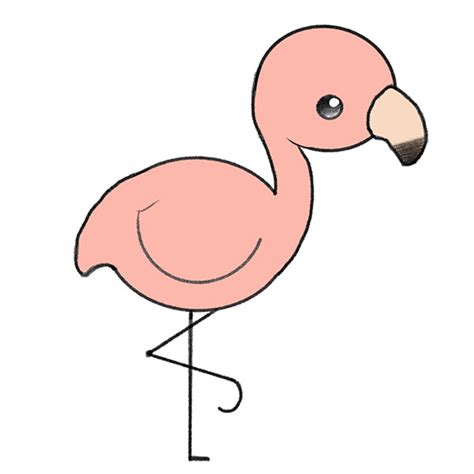 How To Draw A Flamingo For Kindergarten Easy Drawing Tutorial For Kids