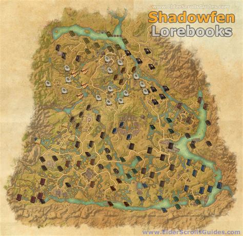 Shadowfen Lorebooks Map Elder Scrolls Online Guides