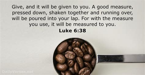 Luke 638 Bible Verse