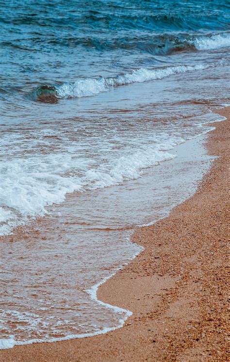 Download Wallpaper 1080x1920 Sea Waves Beach Sand 1080p Wallpaper