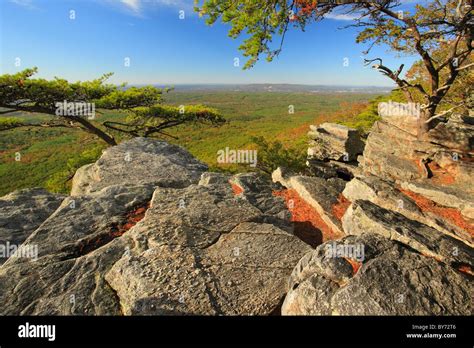 Pulpit Rock Trail Cheaha State Park Delta Alabama Usa Stock Photo