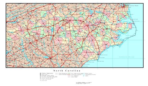 North Carolina Map With Counties And Towns Middle East Political Map Sexiz Pix