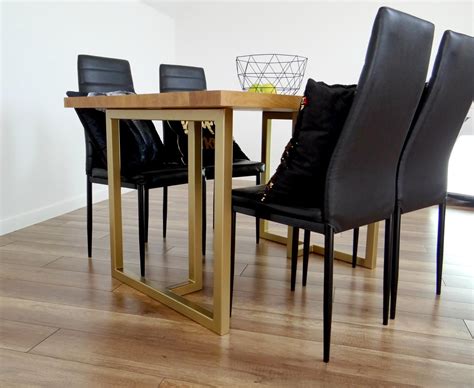 Get dining table legs and desk legs online. Metal Dining Table Legs 28x28 set of 2. Modern Steel ...