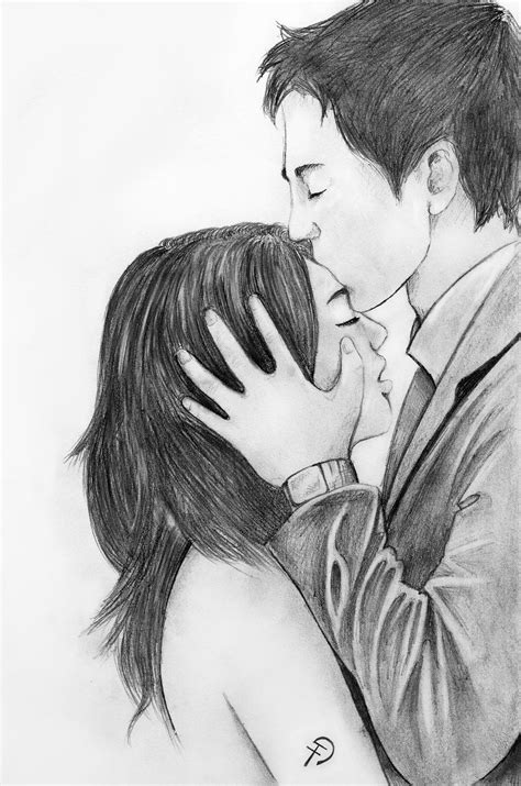Kiss On The Forehead Kissing Drawing Drawings Sketches