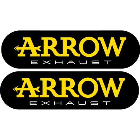 2x Arrow Exhaust Logo Style 2 Stickers Decals Decalshouse