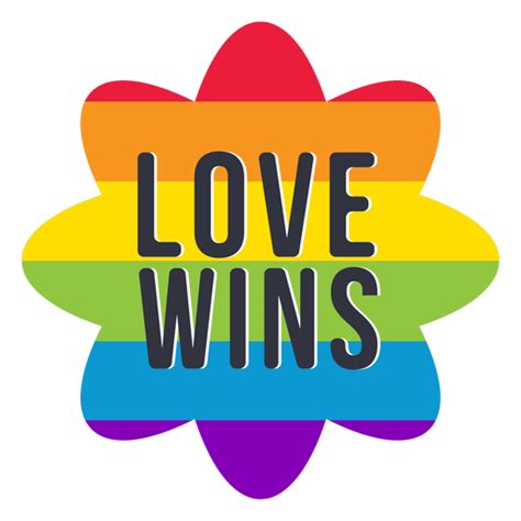 Love Wins Rainbow Lgbt Sticker Transparent Png And Svg Vector File
