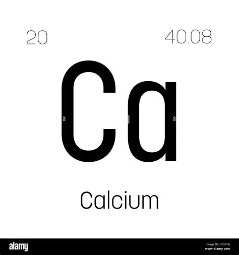Calcium Ca Periodic Table Element With Name Symbol Atomic Number