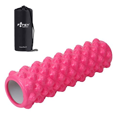 Fitsy Trigger Point Yoga Foam Roller For Deep Tissue Massage Exercise Pain Relief 18 Inches