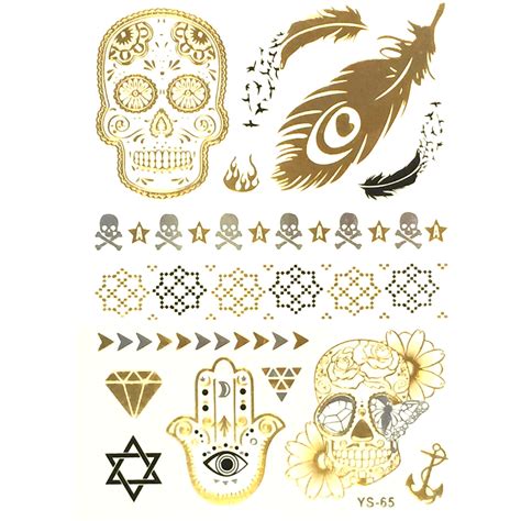 wrapables celebrity inspired temporary tattoos in metallic gold silver