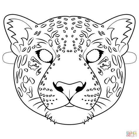 Jaguar Mask Coloring Page Free Printable Coloring Pages Animal Mask