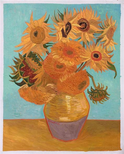 Vincent Van Gogh Flower Vase Vase With Five Sunflowers Van Gogh
