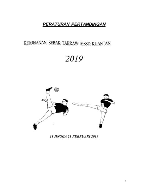 Peraturan Pertandingan Kejohanan Sepak Takraw 1