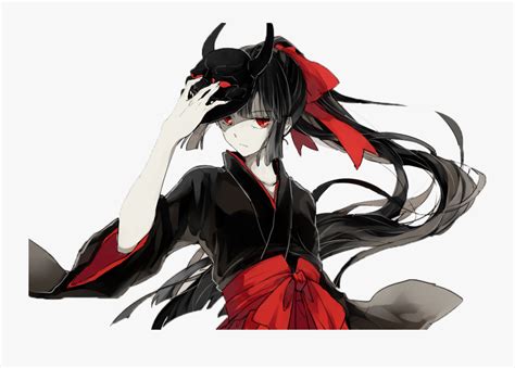 Demon Girl Png Anime Girl Demon With Mask Free