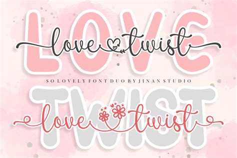 Love Twist Duo Font By Jinanstd · Creative Fabrica