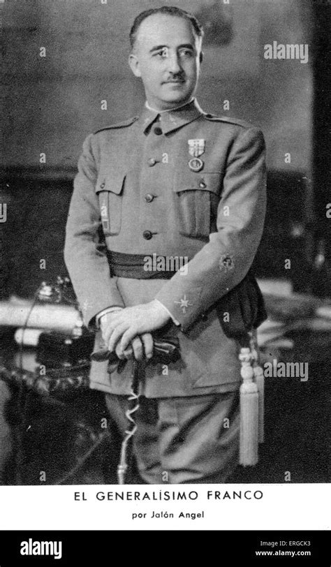 General Francisco Franco Portrait Spanish Military General Dictator