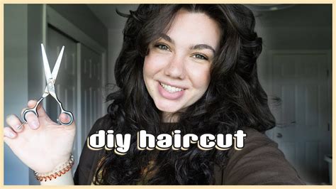 How I Trim My Curly Wavy Hair At Home Diy Haircut YouTube