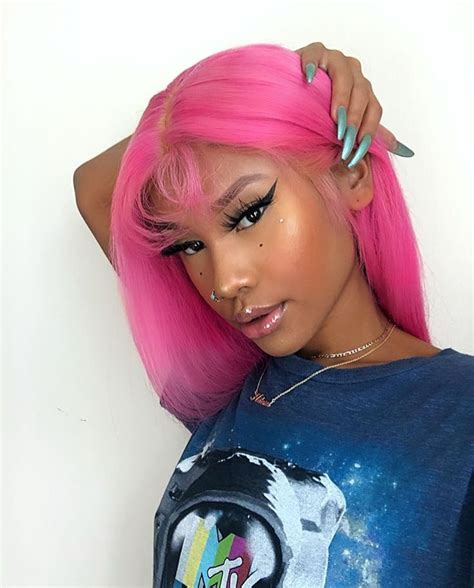Pin By 🕷 On Skittle Bubblegum Pink Hair Hot Hair Styles Black Girl