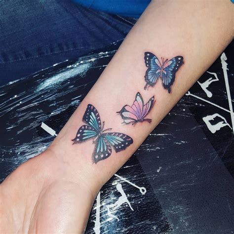 Bring some brightness into your life with this colorful tattoo, and achieve one of the unique looks. Three Colorful Butterflies Tattoo | Venice Tattoo Art ...