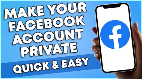 how to make your facebook account private quick and easy youtube