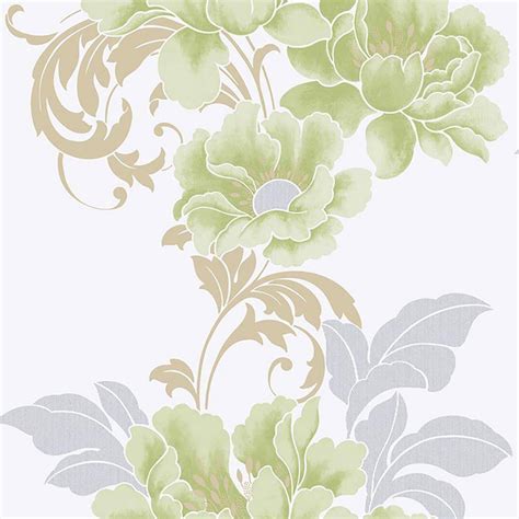 Graham And Brown 56 Sq Ft Soft Green Cascada Wallpaper 50 876 The
