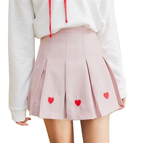 pleated heart tennus skirt harajuku kawaii fashion ddlg playground