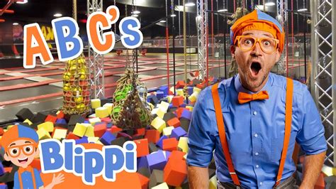 Blippi Learns Abcs At A Trampoline Park Play And Learn The Alphabet