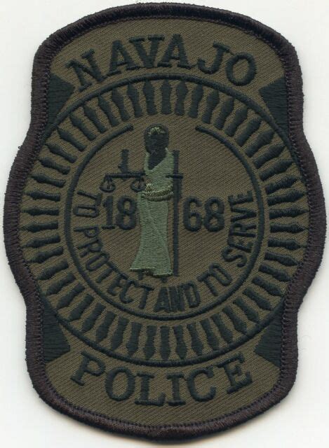 Navajo Indian Tribe Arizona Az Subdued Green Tribal Police Patch Ebay