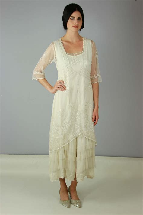 1920s Style Tea Party Ivory Dress Nataya Dress Titanic Dress