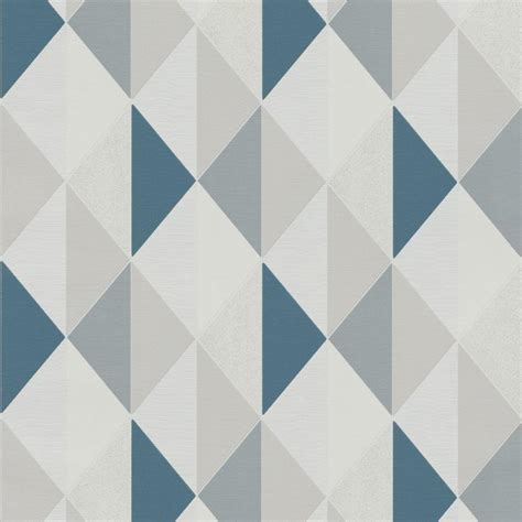 Orion Teal Blue Geometric Wallpaper By Grandeco On3102
