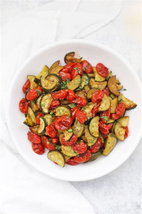 Simply Roasted Zucchini And Tomatoes One Lovely Life