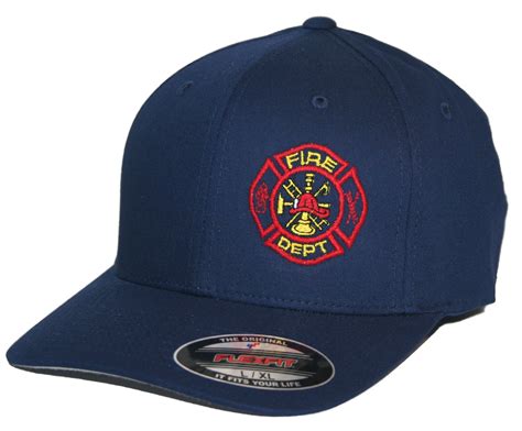 Fire Department Hat Flexfit Curved Bill Fitted Cap Emt Etsy
