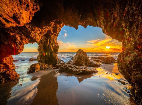 El Matador State Beach Sea Cave Fuji Gfx100 Sunset Landscape Seascape