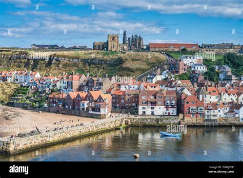 Scenic Whitby Overlooking The Harbour To The Church Of St Mary And