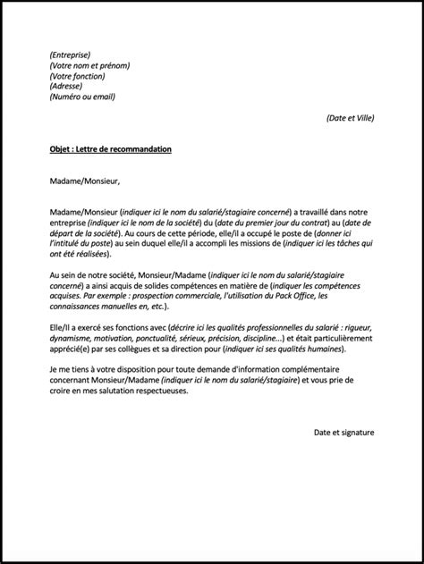 Lettre de recommandation : notre modèle gratuit (Mise à ...