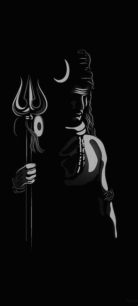 Download God Shiva Black Silhouette Wallpaper