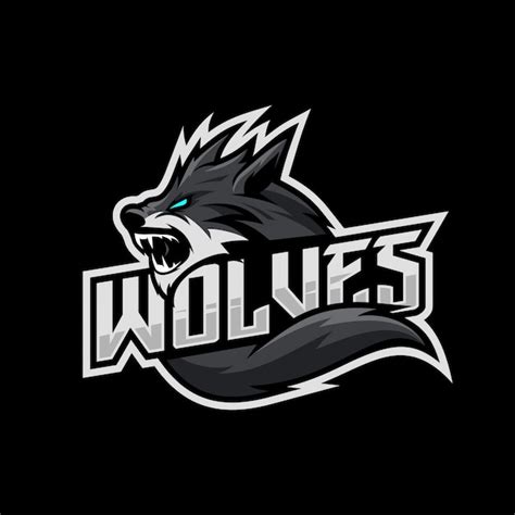 Logo Esport Des Loups Vecteur Premium