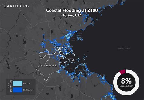 Sea Level Rise Projection Map Boston Earthorg