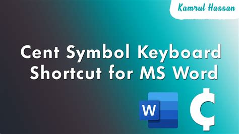 How To Insert The Cent Symbol With A Keyboard Shortcut In Microsoft
